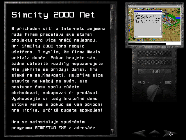 Demo: Simcity 2000 Net