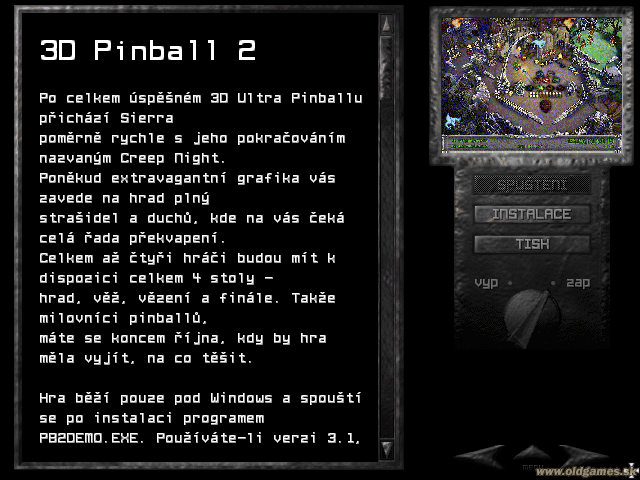 Demo: 3D Pinball 2