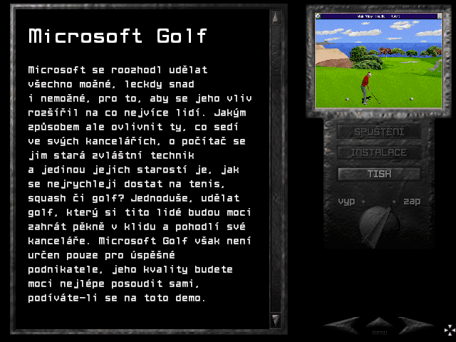 Demo: Microsoft Golf