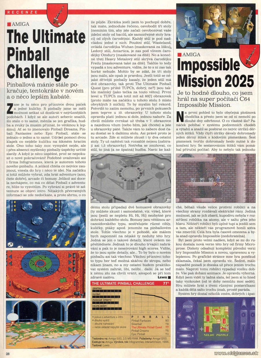 Ultimate Pinball Challenge, Impossible Mission 2025