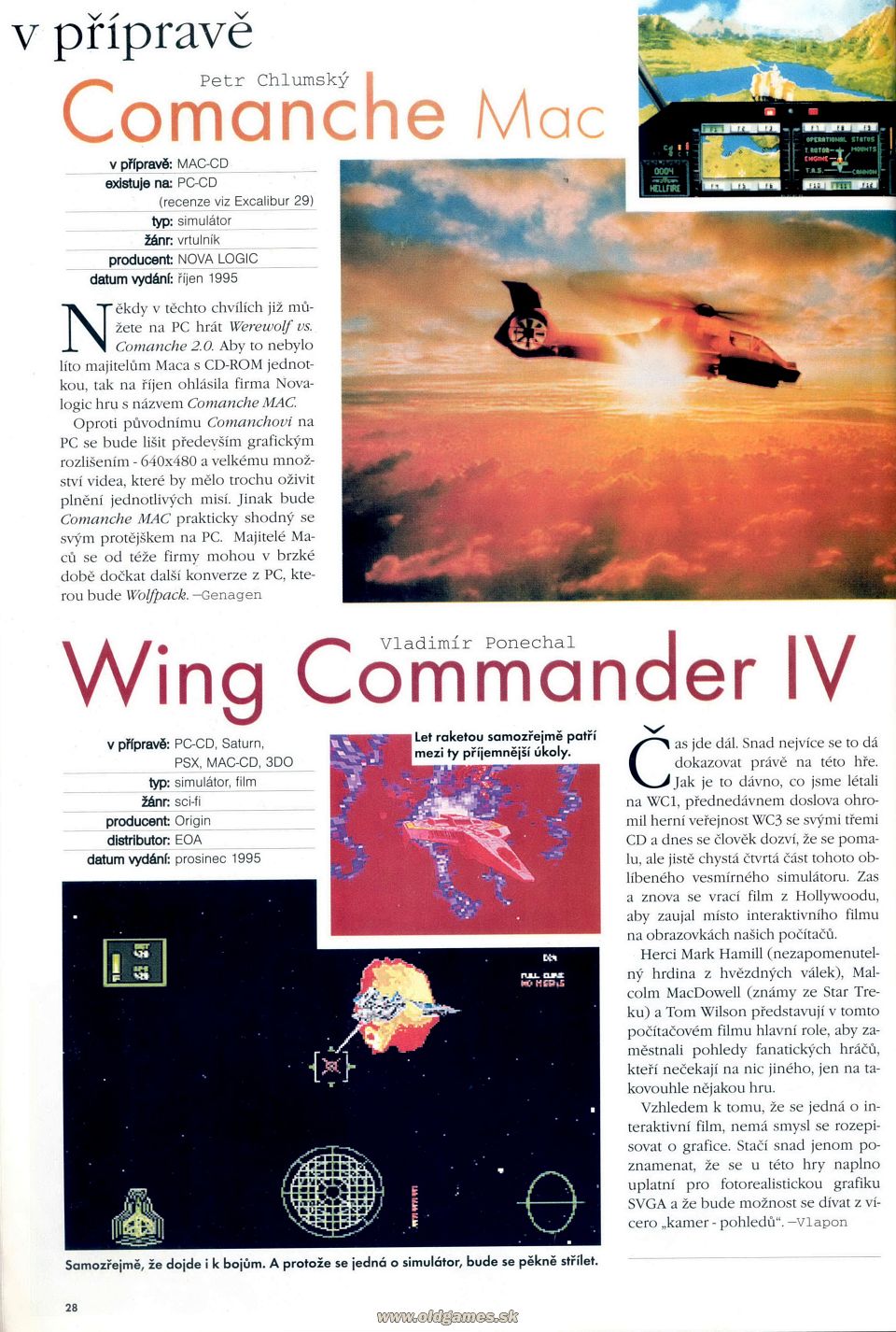 Comanche Mac, Wing Commander IV - Preview