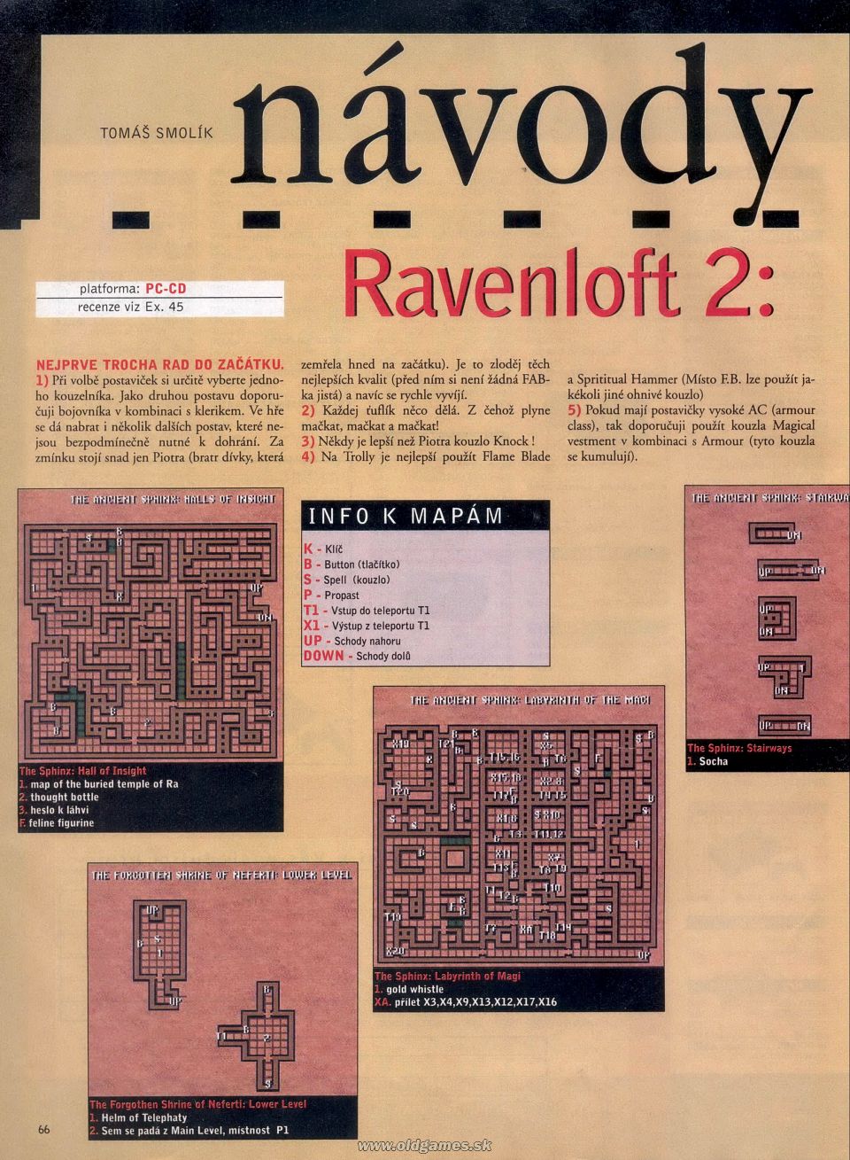 Ravenloft 2: Stone Prophet - Návod