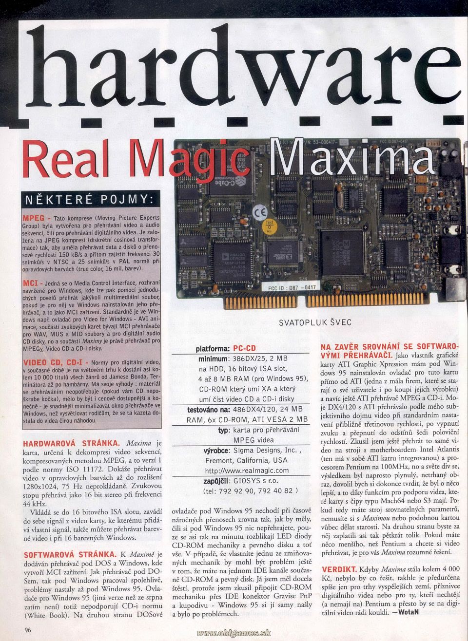 Hardware: Real Magic Maxima