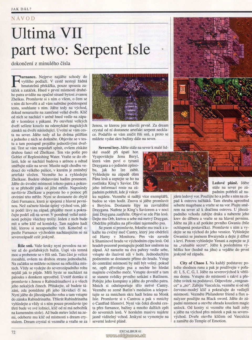 Ultima VII part two: Serpent Isle - Návod