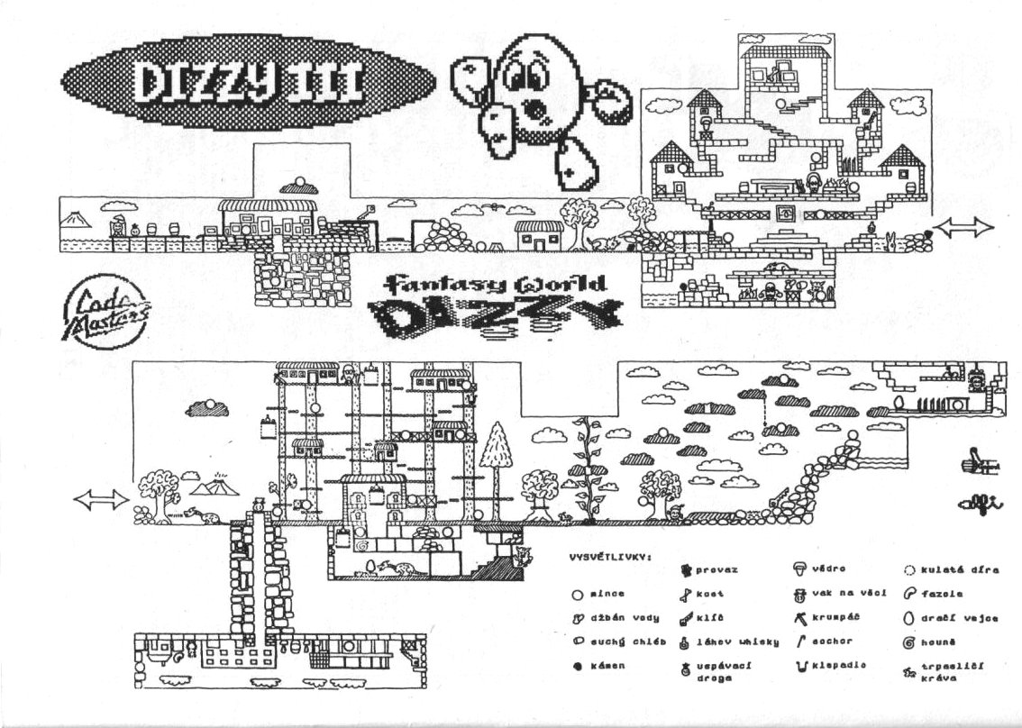 Dizzy 3 mapa