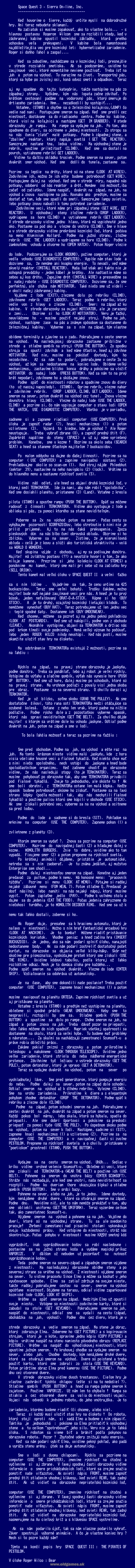 Space Quest III - návod