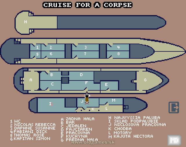 Cruise for a Corpse - Mapa