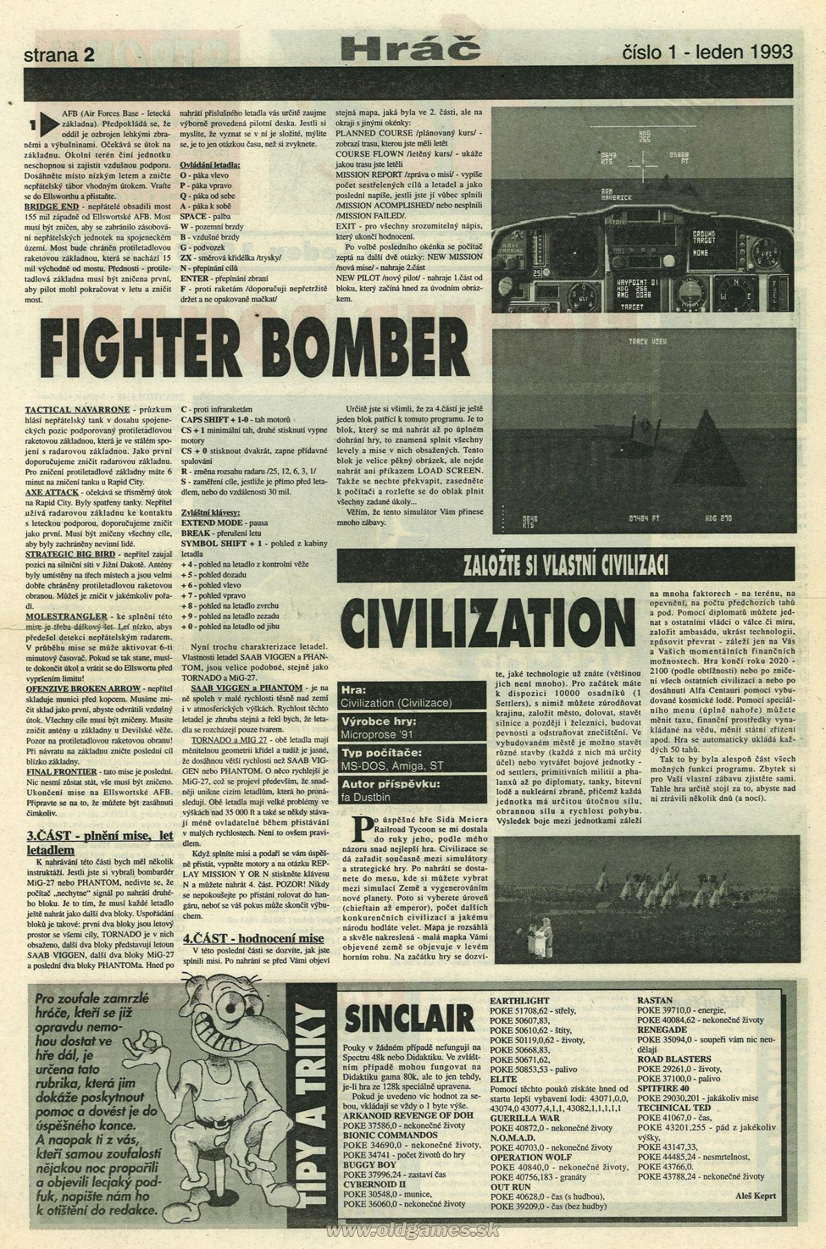 Fighter Bomber, Civilization - Návod