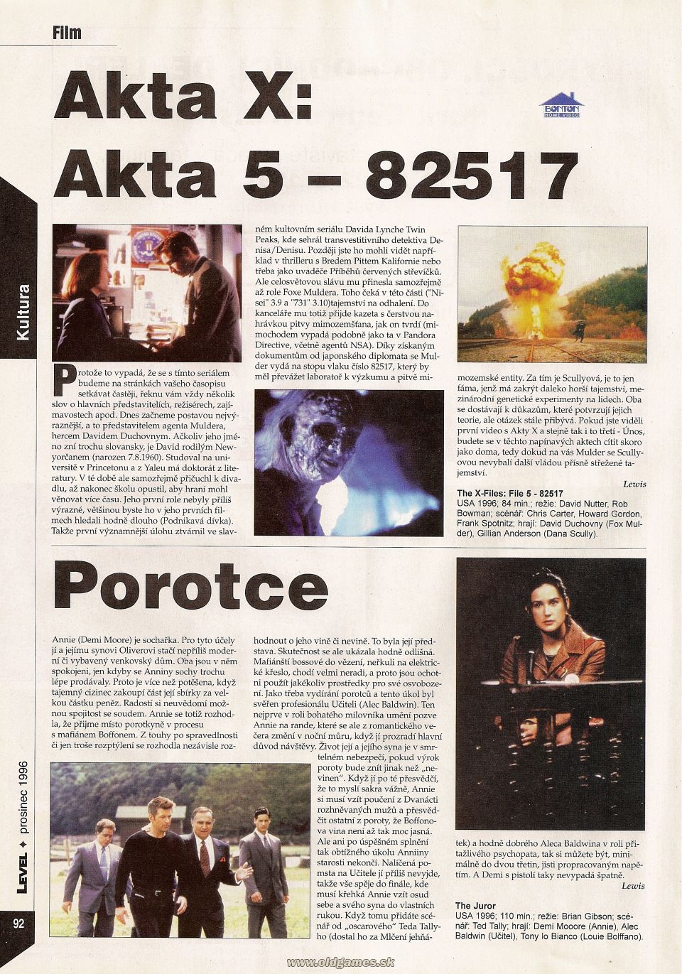 Film: Akta X - Akta 5-82517, Porotce