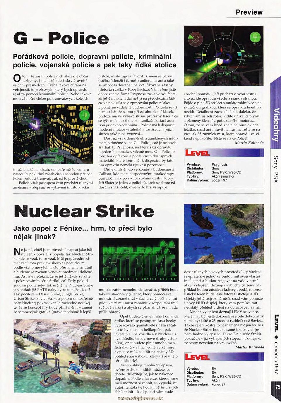 Preview: G-Police, Nuclear Strike
