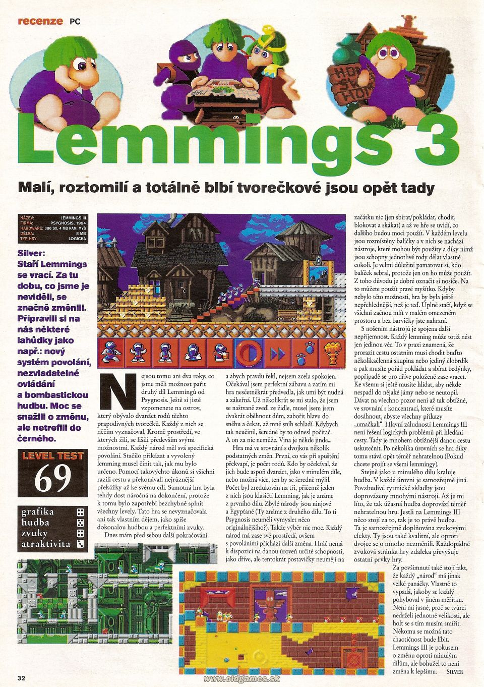 All New World of Lemmings (Lemmings 3) Online :: DJ OldGames