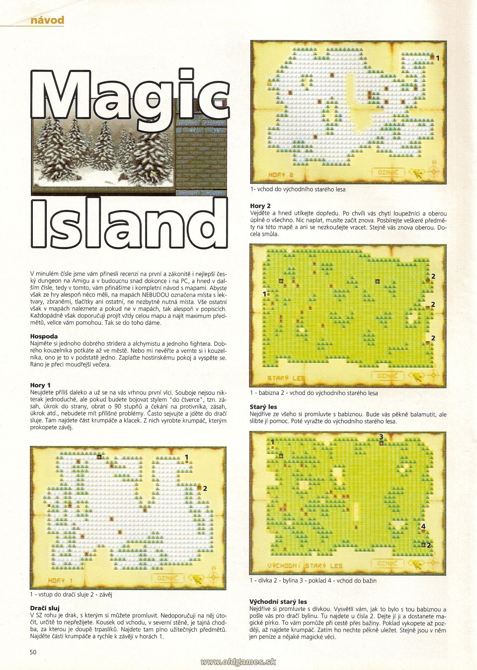 Magic Island - Návod, Mapy (1)