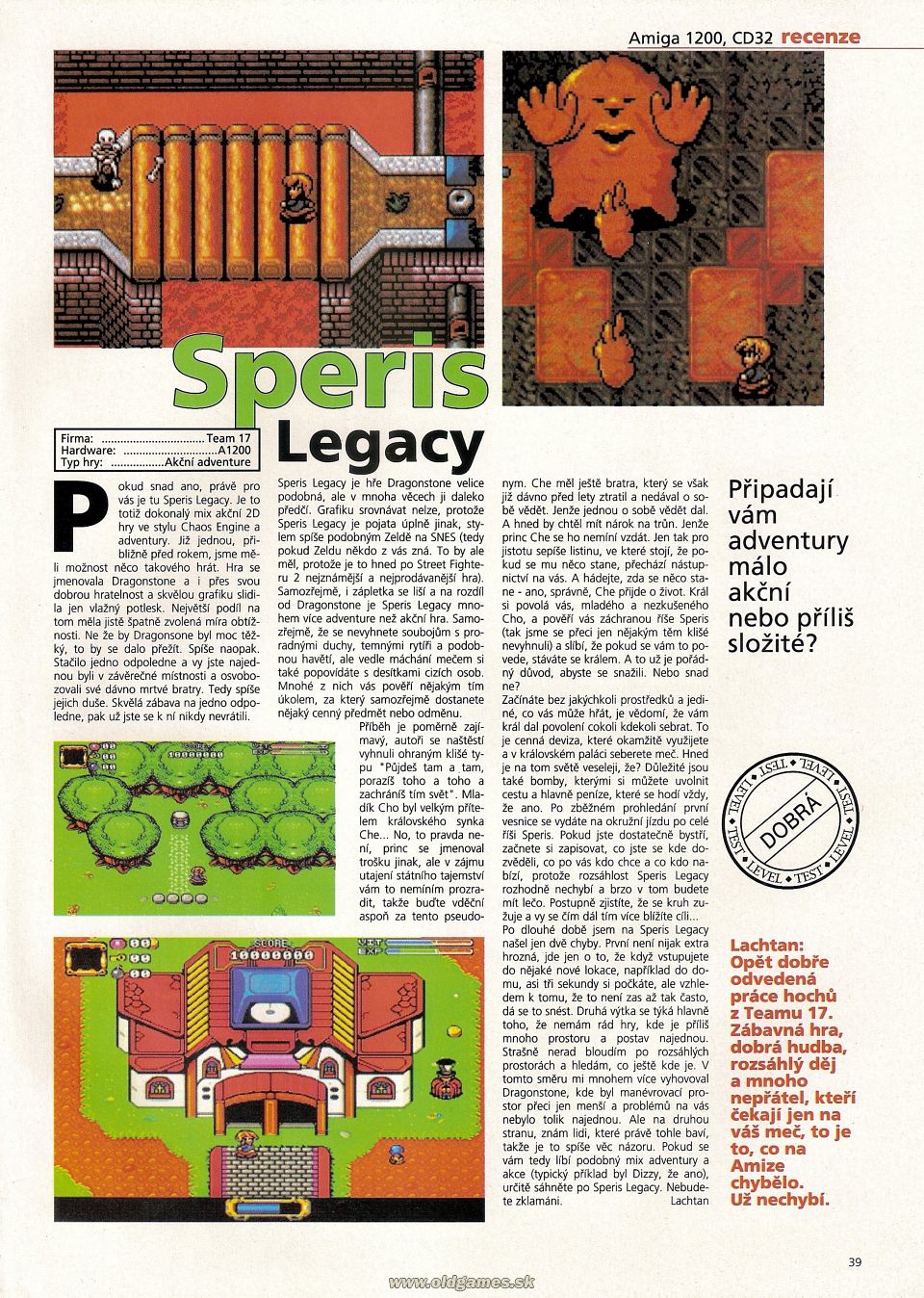 Speris Legacy - Amiga