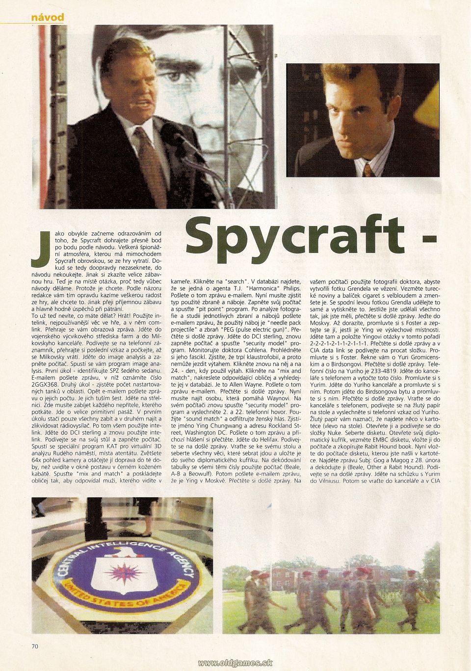 Spycraft: The Great Game - Návod