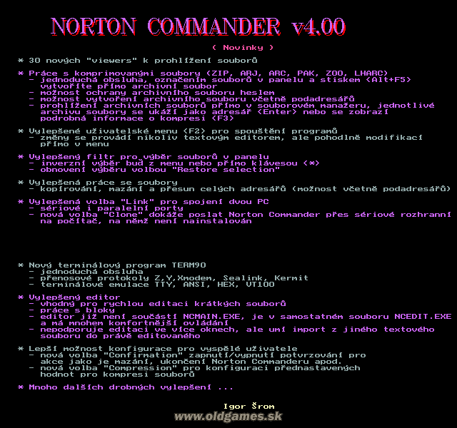 Norton Commander v4.00