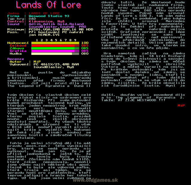 Lands of Lore