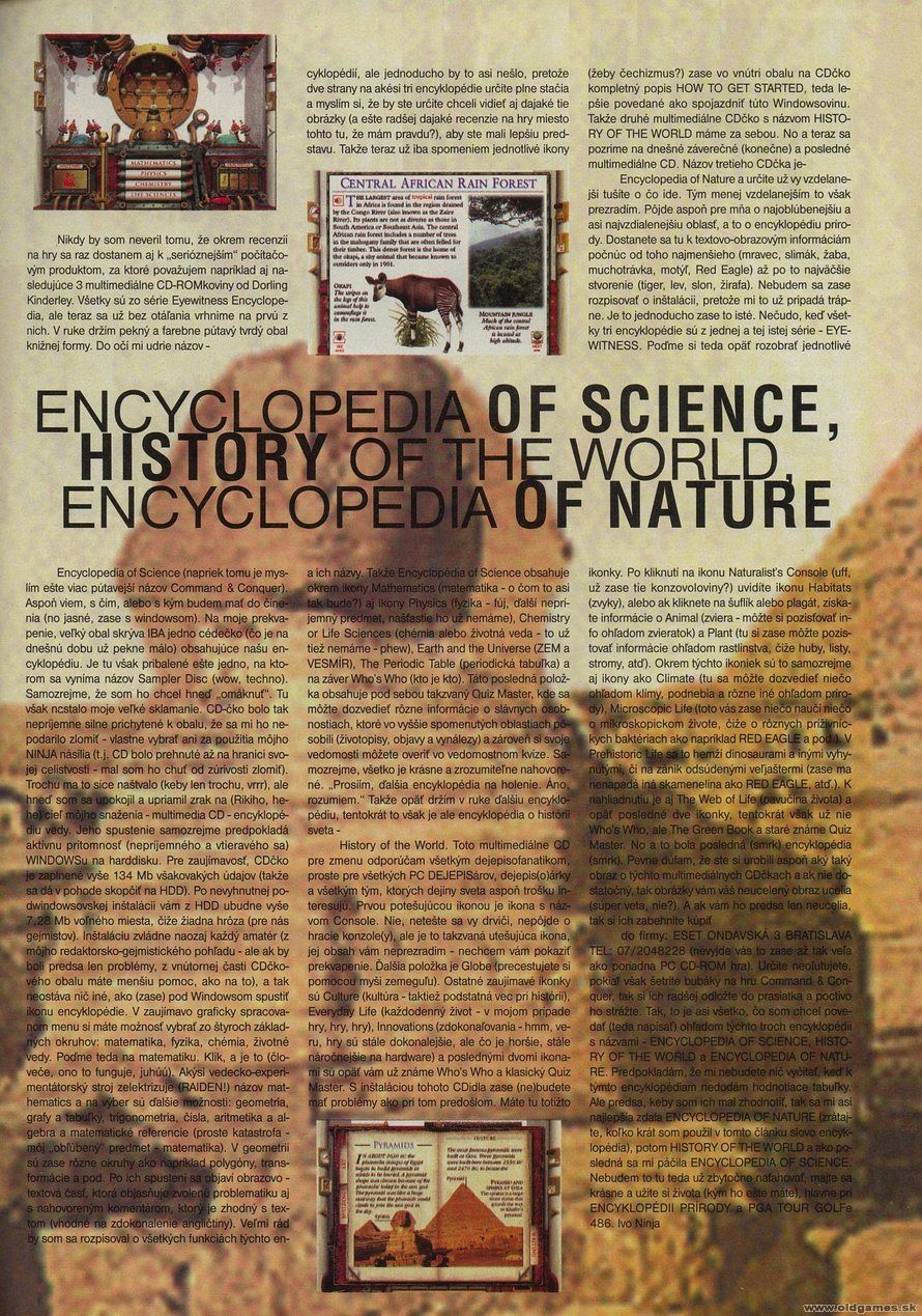 Encyclopedia, Science, History, Nature