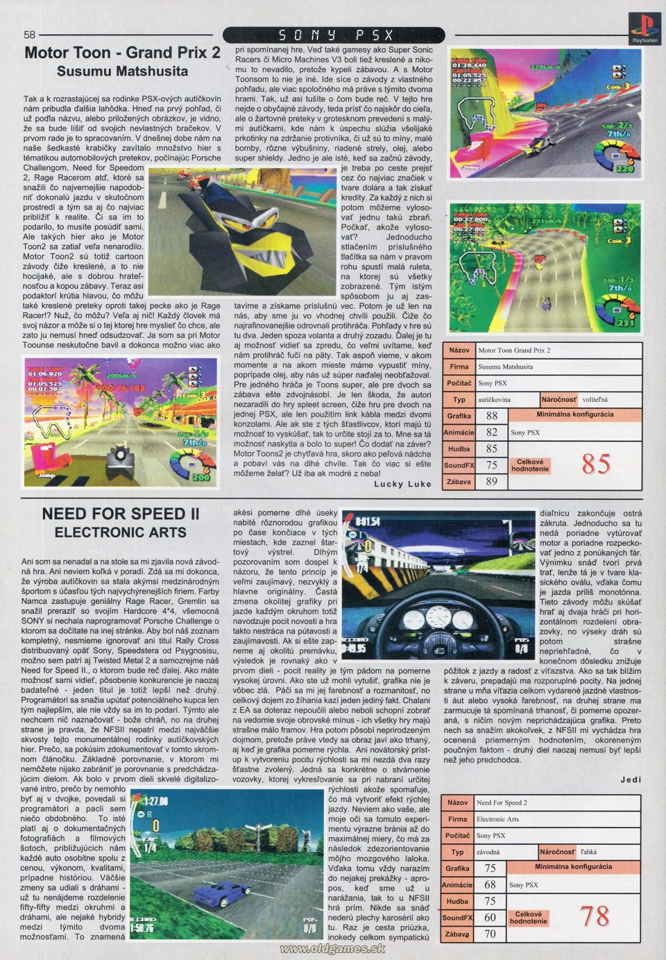 Motor Toon GP2, Need for Speed 2 (PSX)