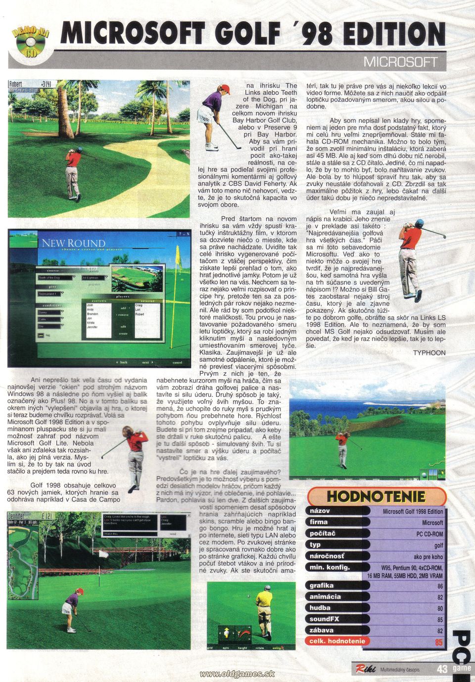 Microsoft Golf 98 Edition