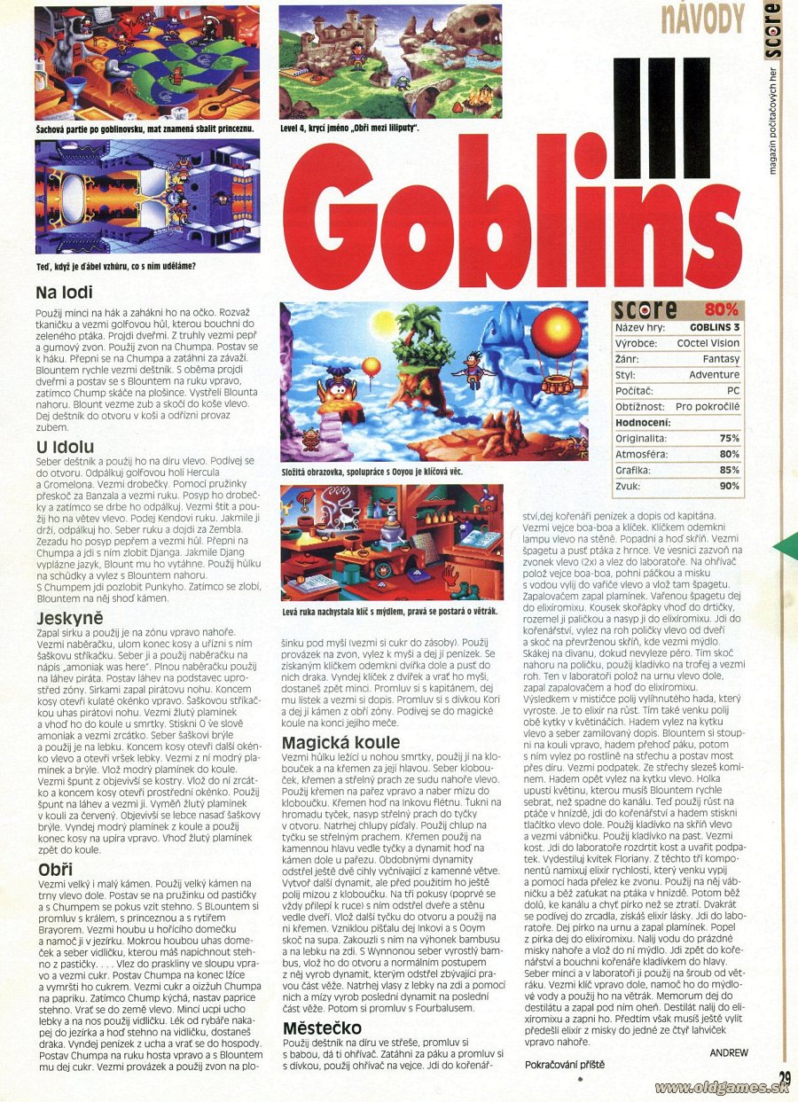 Goblins 3: Goblins Quest, Návod