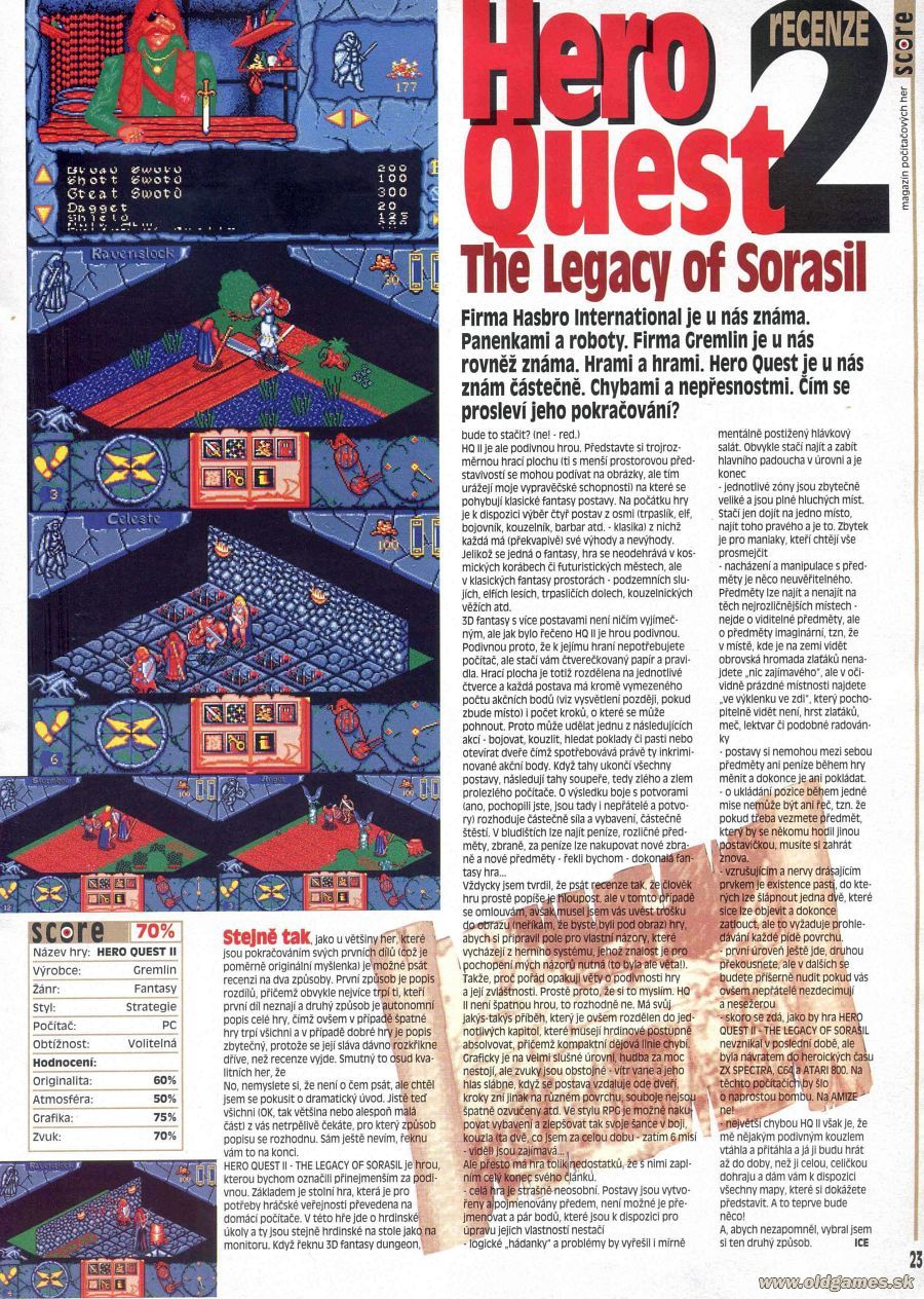 Hero Quest 2: The Legacy of Sorasil