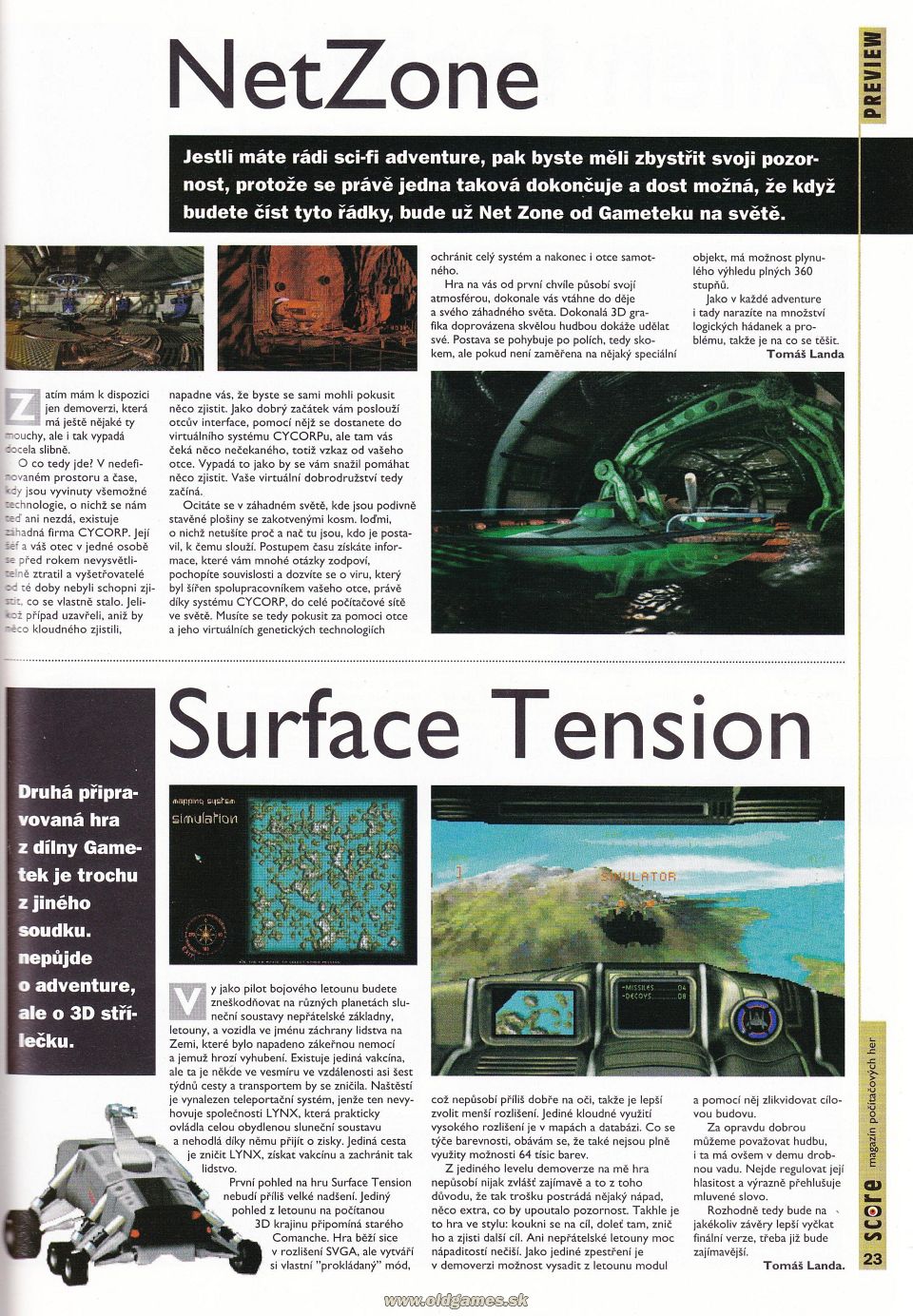 Preview: NetZone, Surface Tension