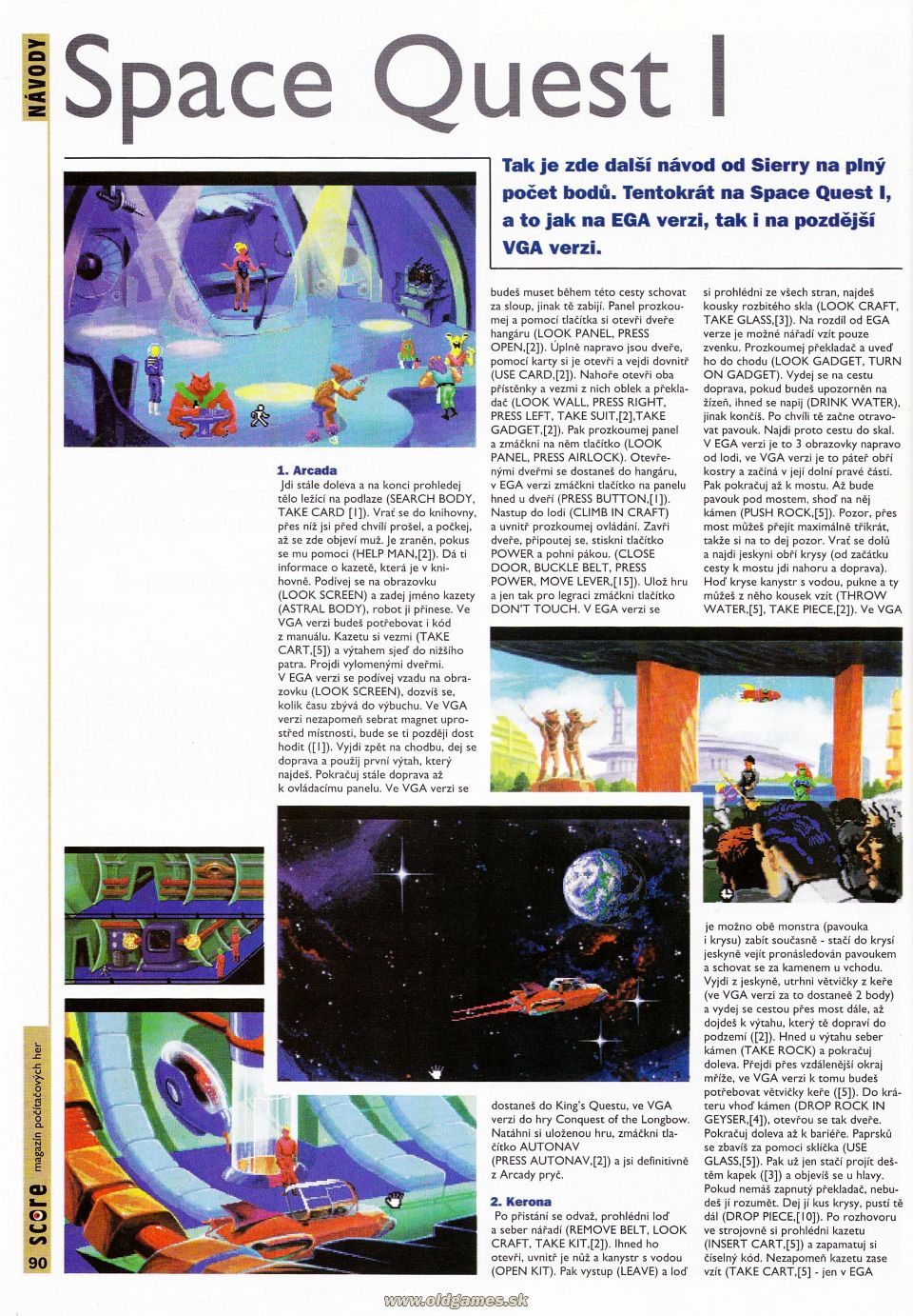 Space Quest I - Návod (EGA/VGA)