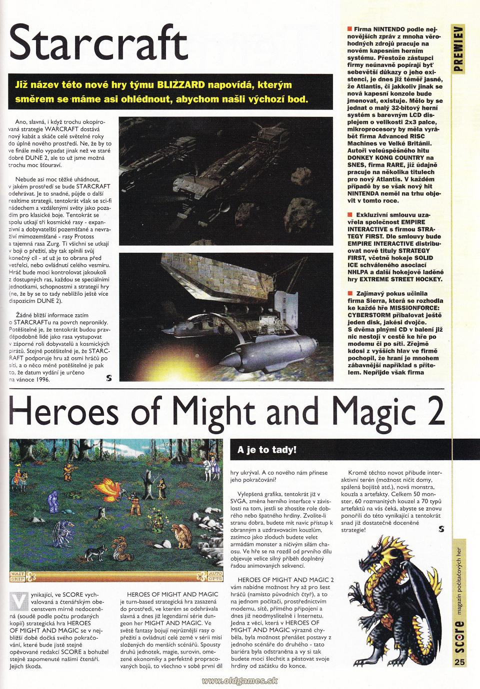 Preview: Starcraft, Heroes of Might and Magic 2