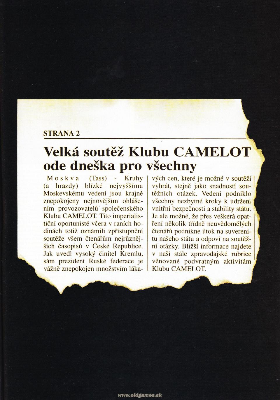 Camelot Klub - Soutěž