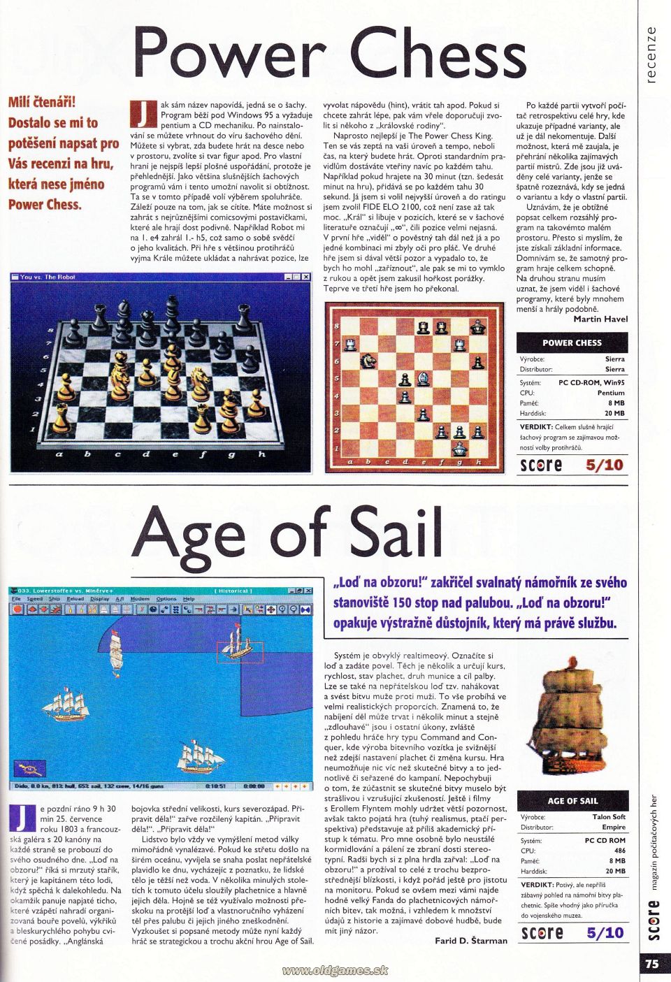 Power Chess, Age of Sail