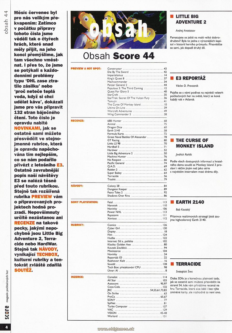Obsah Score 44