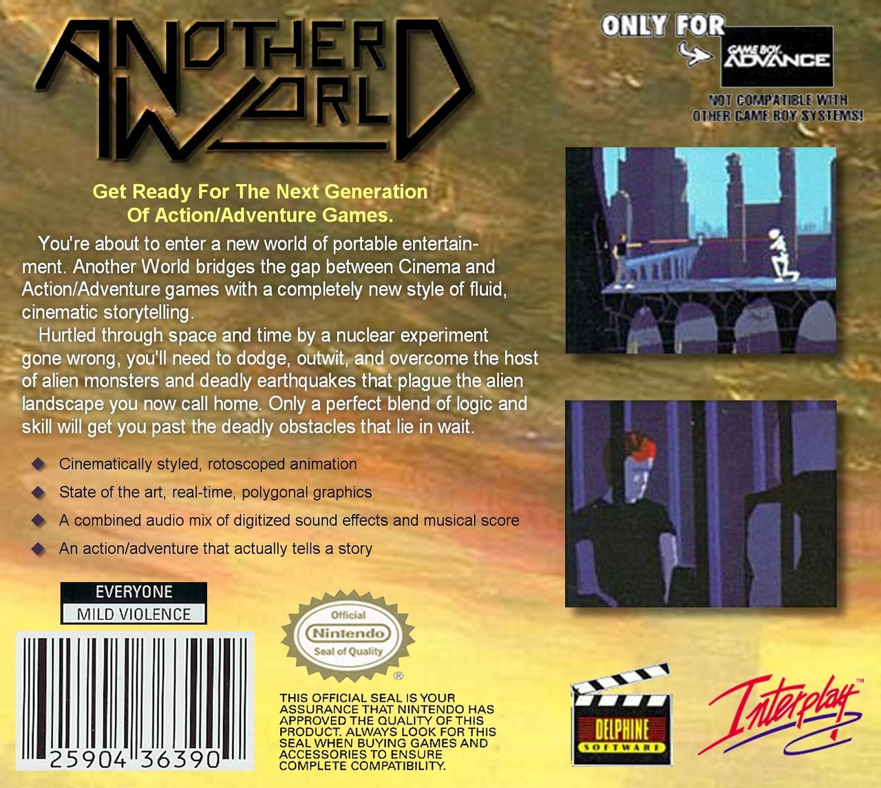 The polygons of Another World: Game Boy Advance