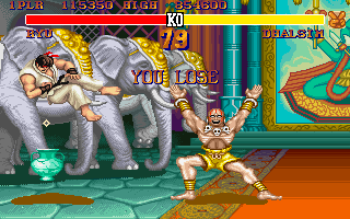 Street Fighter 2: The World Warrior - PC DOS, Ryu vs. Dhalsim