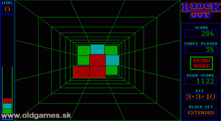 Blockout - PC DOS, Gameplay