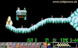 Xmas Lemmings game at