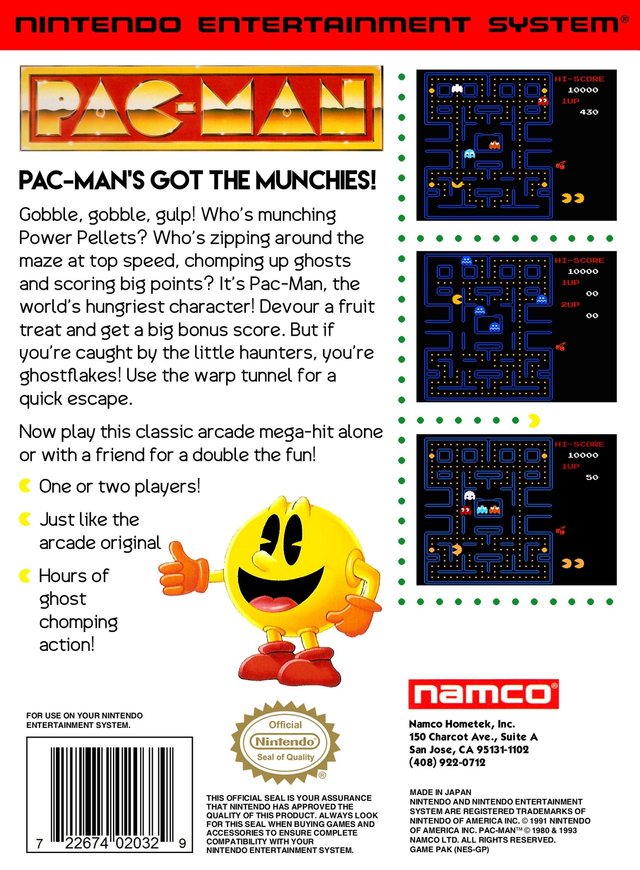 Play Pac-Man for PC DOS Online ~ OldGames.sk