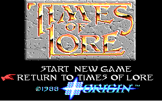Times of Lore - PC DOS, Title