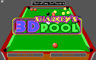 Sharkey's 3D Pool - DOS, Title