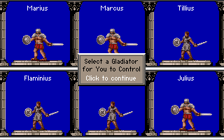 PC DOS, Gladiator selection